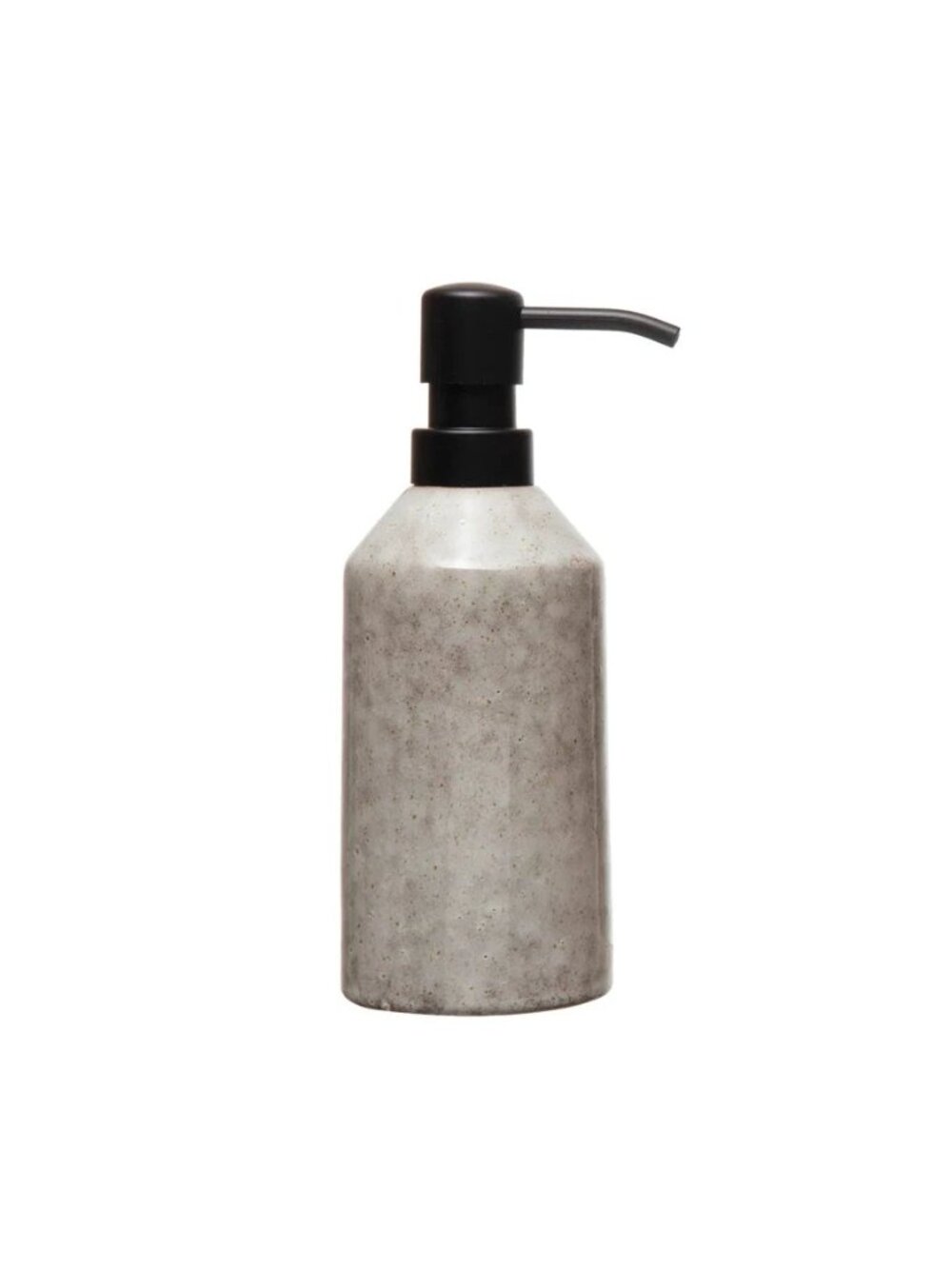 Stoneware Soap Dispenser with Pump NEW Kitchen Bathroom Natural Beige